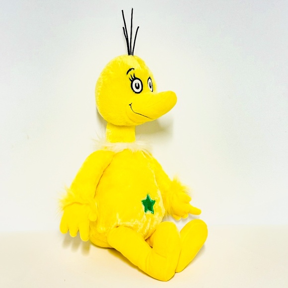 2/$6 3/$8 stuffies | Plush Sneech Dr. Seuss Yellow Bird with Green Star - Picture 3 of 5